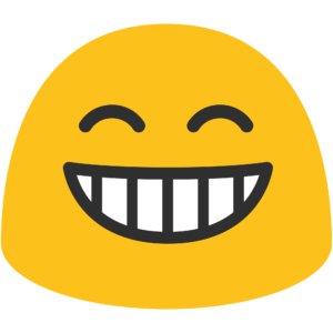 emoji with big grinning smile