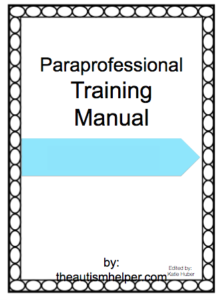 paraprofessional training manual screenshot