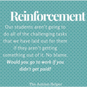 quotation analogy linking student reinforcement to getting a paycheck