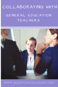 collaborating with general education teachers