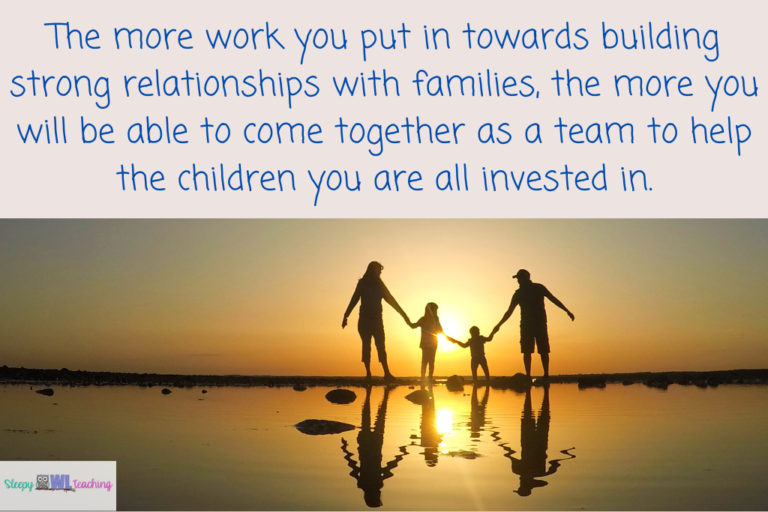 Why building relationships with families using respect and positivity